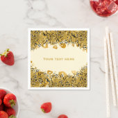 Serviette En Papier Crème Cheetah Gold & Black Exotic Jungle (En situation)