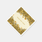 Serviette En Papier Crème Cheetah Gold & Black Exotic Jungle (Coin)