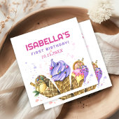 Serviette En Papier Crème de glace 1er fête d'anniversaire