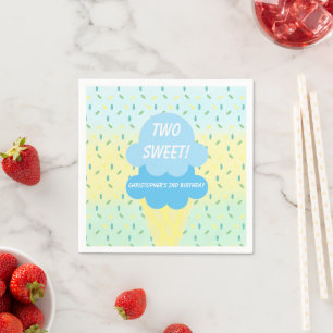 Serviette En Papier Crème de glace 2ème anniversaire