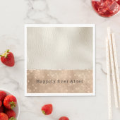 Serviette En Papier Crème Faux Champagne en cuir Éperche (En situation)
