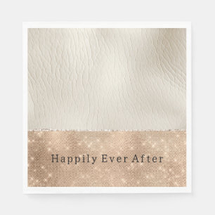 Serviette En Papier Crème Faux Champagne en cuir Éperche