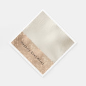 Serviette En Papier Crème Faux Champagne en cuir Éperche (Coin)
