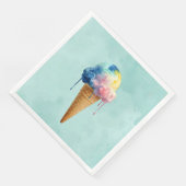 Serviette En Papier Crème Glacée (Coin)