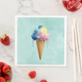Serviette En Papier Crème Glacée (En situation)