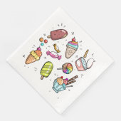Serviette En Papier Crème glacée (Coin)