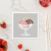 Serviette En Papier Crème glacée (En situation)