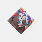 Serviette En Papier Crème glacée au chocolat foncé avec arrosage arc-e (Coin)