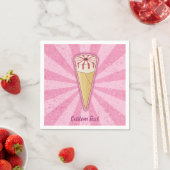 Serviette En Papier Crème glacée au cône de sucre (En situation)