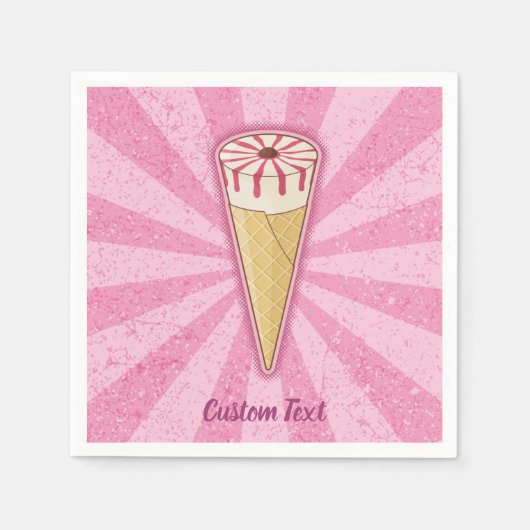 Serviette En Papier Crème glacée au cône de sucre (Devant)
