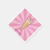 Serviette En Papier Crème glacée au cône de sucre (Coin)
