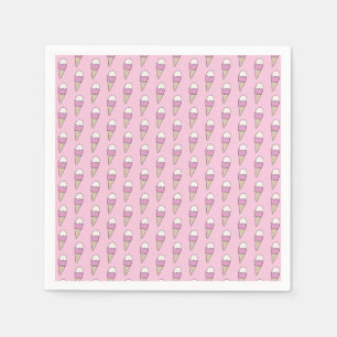 Serviette En Papier Crème glacée avec arrosage Moderne coloré mignon c