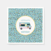 Serviette En Papier Crème glacée Conception Camion Anniversaire (Devant)