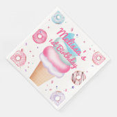 Serviette En Papier Crème glacée cône Anniversaire (Coin)