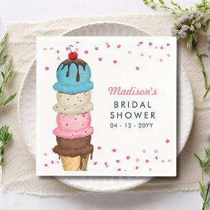 Serviette En Papier Crème glacée d'été Merci de Fête des mariées moder
