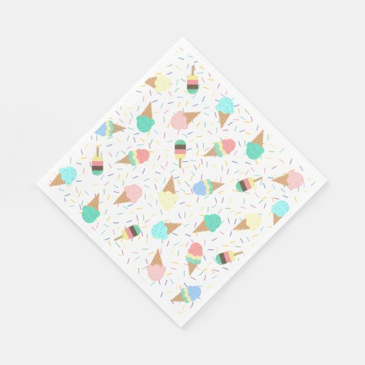 Serviette En Papier Crème glacée et arroser douces fête d'anniversaire (Coin)