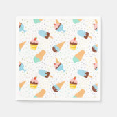 Serviette En Papier Crème glacée et Confetti (Devant)