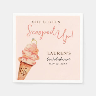 Serviette En Papier Crème glacée rose Fête des mariées