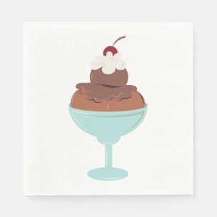 Serviette En Papier Crème glacée Sundae