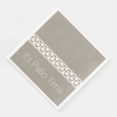 Serviette En Papier Crème grise et Brown (Coin)