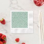 Serviette En Papier crème menthe celadon vert clair gris bleu (En situation)