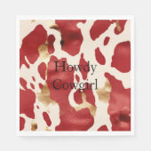 Serviette En Papier Crème Rouge Or Occidental (Devant)
