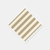 Serviette En Papier Crème Tofu Khaki Oyster Stripe (Coin)