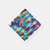 Serviette En Papier Crèmes glacées Art coloré (Coin)