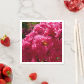 Serviette En Papier Crepe Myrtle Tree Magenta Floral (En situation)