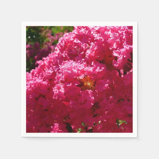 Serviette En Papier Crepe Myrtle Tree Magenta Floral (Devant)