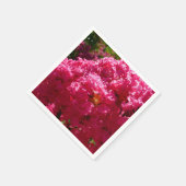 Serviette En Papier Crepe Myrtle Tree Magenta Floral (Coin)