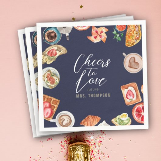 Serviette En Papier Crêpes de gaufres de brunch de la Marine