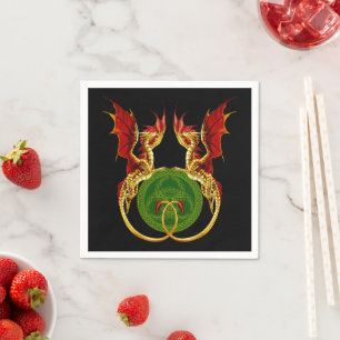 Serviette En Papier Crescent Céleste Lune Et Dragons