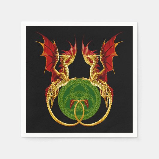 Serviette En Papier Crescent Céleste Lune Et Dragons (Devant)