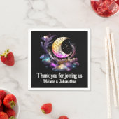 Serviette En Papier Crescent céleste lune lune chic étoiles nuit (En situation)