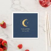 Serviette En Papier Crescent Moon Starry Mariage de nuit (En situation)