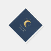 Serviette En Papier Crescent Moon Starry Mariage de nuit (Coin)