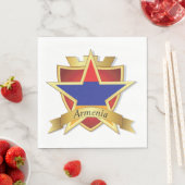 Serviette En Papier Crest arménien (En situation)