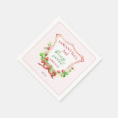 Serviette En Papier Crest Bow Berry Doux Aquarelle N'importe quel âge  (Coin)