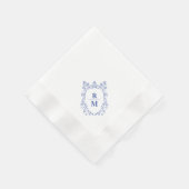 Serviette En Papier Crest mariage personnalisé Monogram Papier Napkin (Coin)