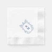 Serviette En Papier Crest mariage personnalisé Monogram Papier Napkin (Devant)