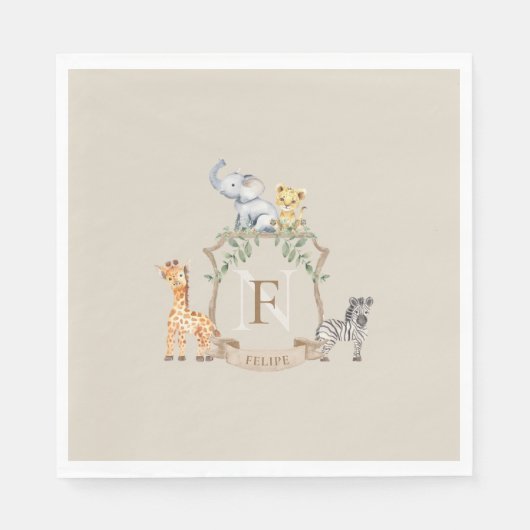 Serviette En Papier Crest Safari (Devant)