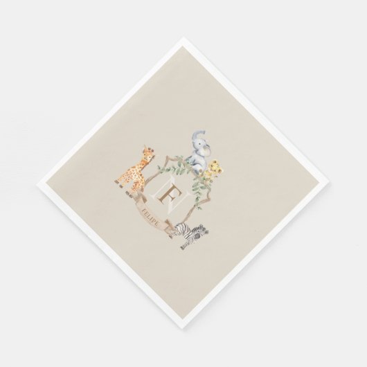 Serviette En Papier Crest Safari (Coin)