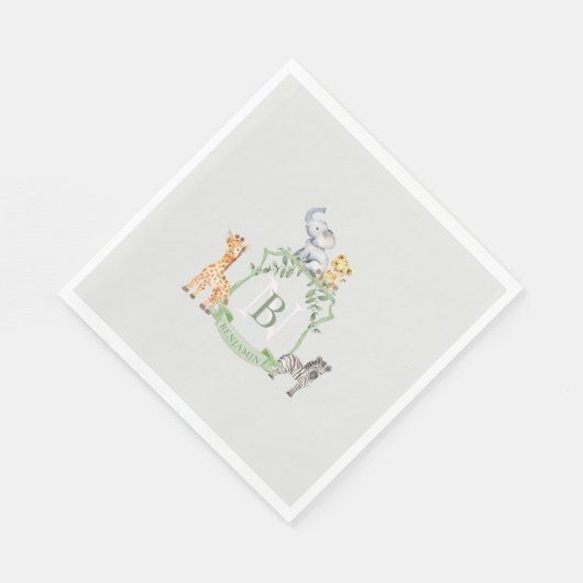 Serviette En Papier Crest Safari (Coin)