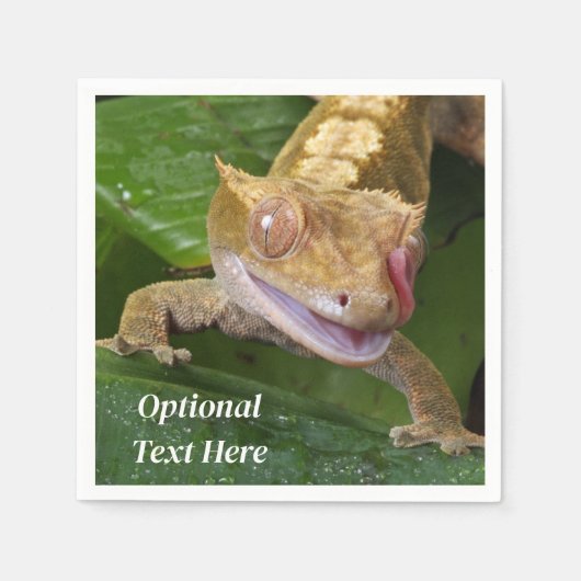 Serviette En Papier Crested Gecko Lizard (Devant)