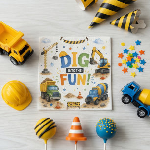 Serviette En Papier Creusez dans l'anniversaire de construction amusan