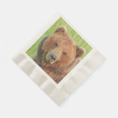 Serviette En Papier Crevette en pingouin à menton avec ours grizzli (Coin)