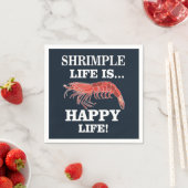 Serviette En Papier Crevettes Poisson Fruit de mer (En situation)
