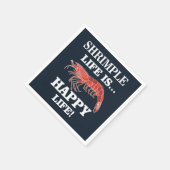 Serviette En Papier Crevettes Poisson Fruit de mer (Coin)