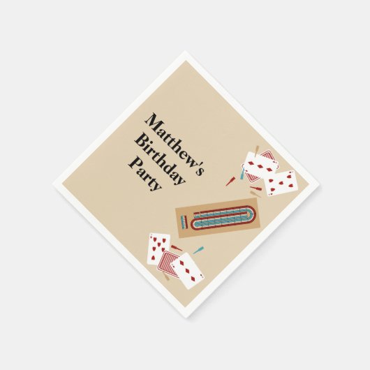 Serviette En Papier Cribbage Game Thème Personnalisé Parti (Coin)